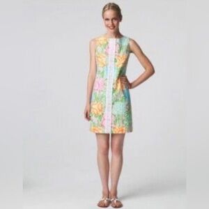 Lilly Pulitzer Worth Shift Dress Originals Seashell Patchwork Size 12